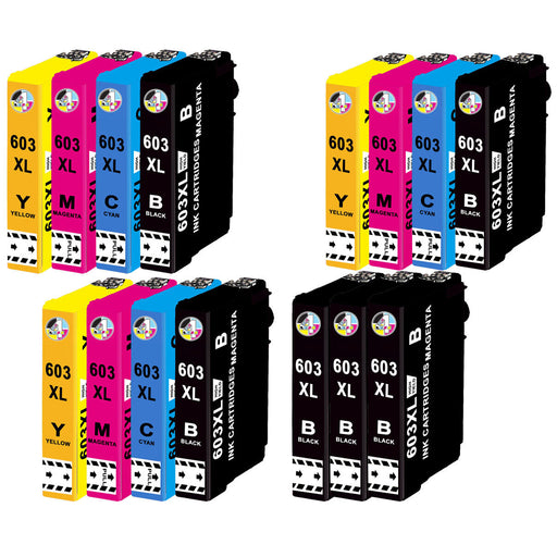 Compatible Epson 603XL High Capacity Ink Cartridge - 3 Set + 3 Black
