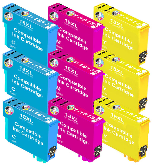 Compatible Epson 18XL High Capacity Ink Cartridge - Multipack (3 Cyan, 3 Magenta, 3 Yellow)