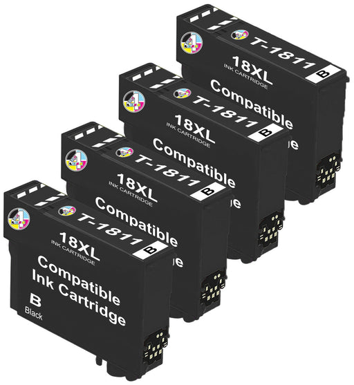 Compatible Epson 18XL High Capacity Ink Cartridge - Multipack (4 Black)