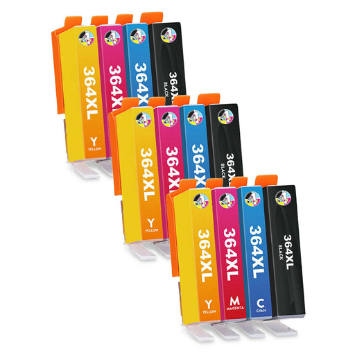 Compatible HP 364XL High Capacity Ink Cartridge - 12 Pack (3C 3M 3Y 3BK XL)