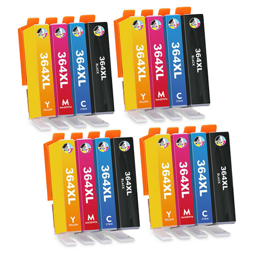 Compatible HP 364XL High Capacity Ink Cartridge - 16 Pack (4C 4M 4Y 4BK XL)