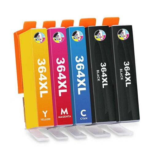 Compatible HP 364XL High Capacity Ink Cartridge - 5 Pack (1C 1M 1Y 2BK XL)