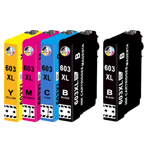 Compatible Epson 603XL High Capacity Ink Cartridge - 5 Pack