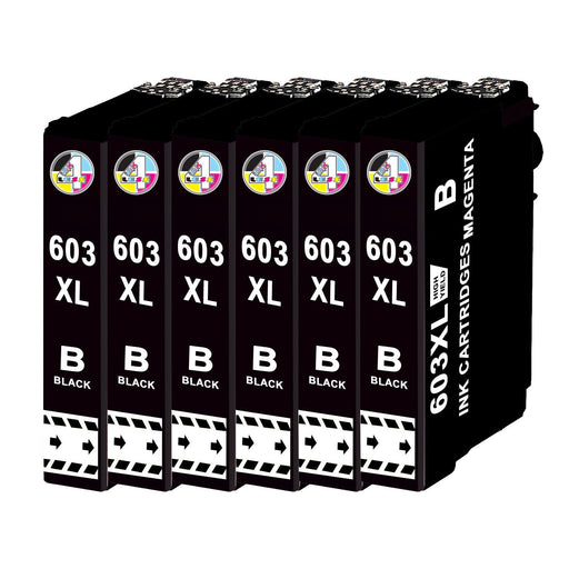 Compatible Epson 603XL High Capacity Ink Cartridge - 6 x Black