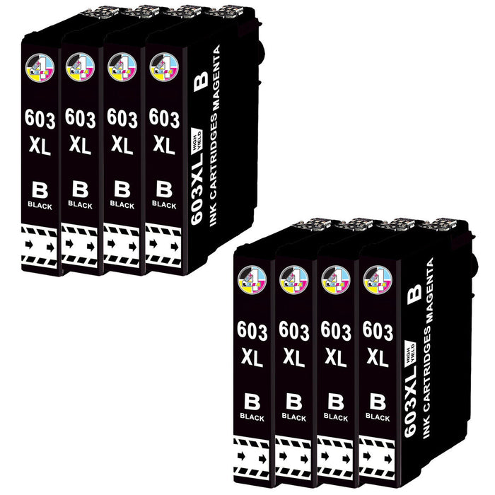 Compatible Epson 603XL High Capacity Ink Cartridge - 8 x Black