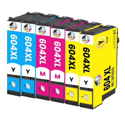 Compatible Epson 604XL High Capacity Ink Cartridge - 2 Each Colours
