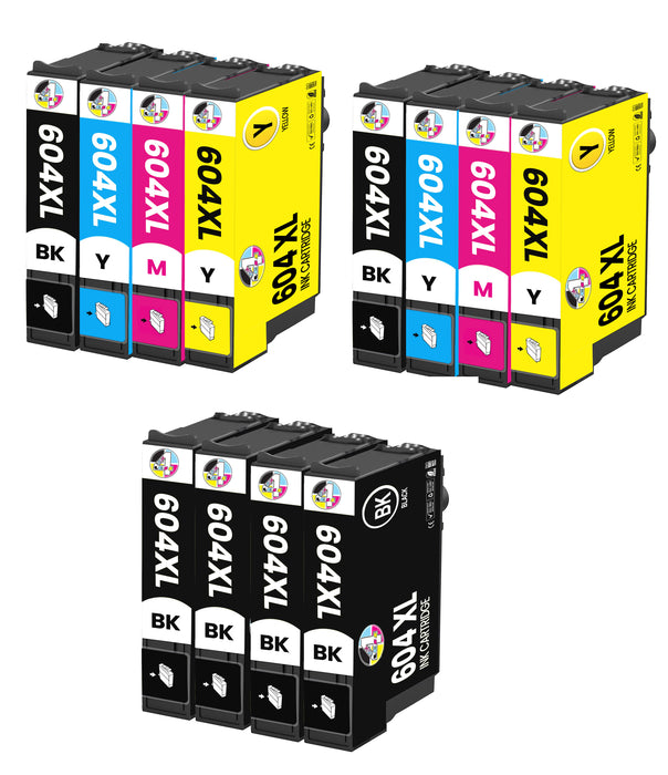 Compatible Epson 604XL High Capacity Ink Cartridge - 2 Set & 4 Black