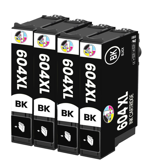 Compatible Epson 604XL High Capacity Ink Cartridge - 4 Black