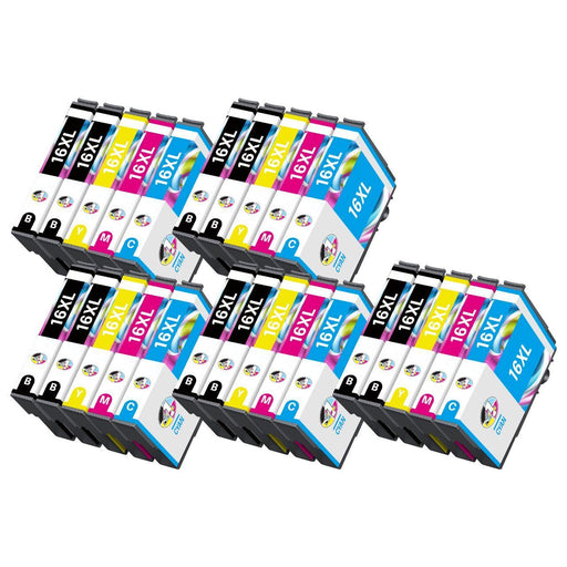 Compatible Epson 16XL High Capacity Ink Cartridge - 25 Pack (5 Sets + 5 Black)