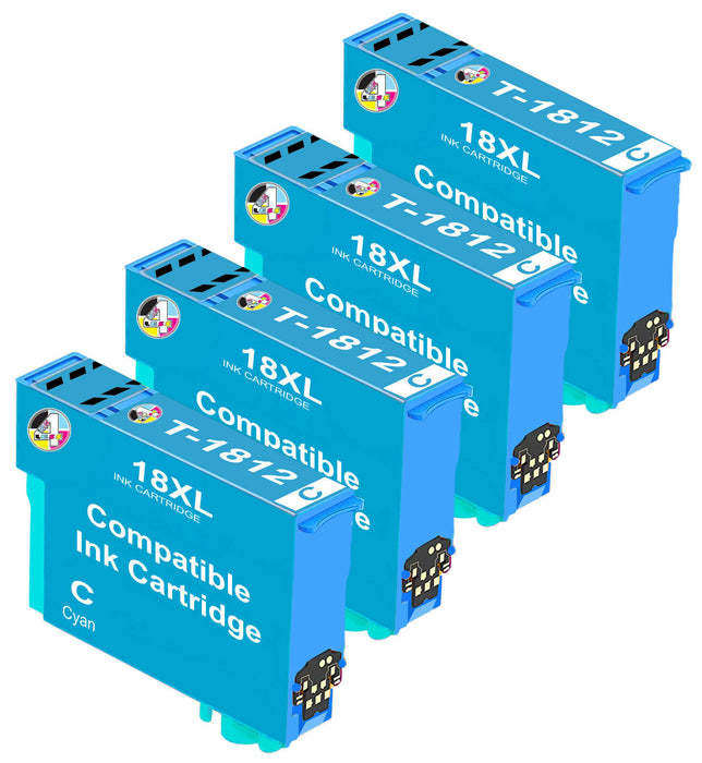 Compatible Epson 18XL High Capacity Ink Cartridge - Multipack (4 Cyan)