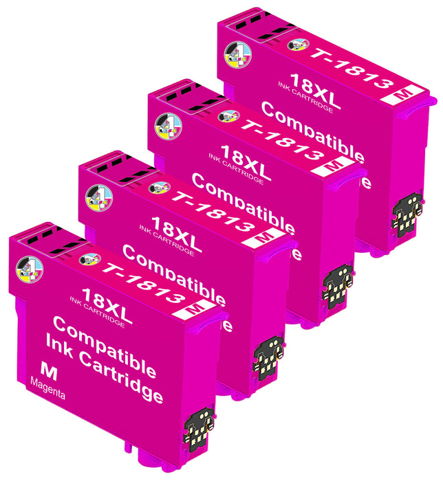 Compatible Epson 18XL High Capacity Ink Cartridge - Multipack (4 Magenta)