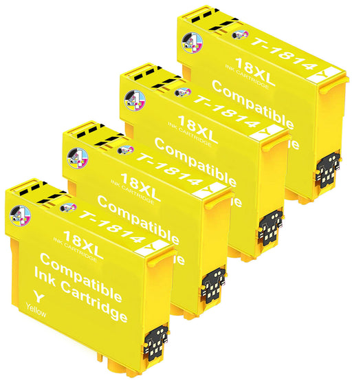 Compatible Epson 18XL High Capacity Ink Cartridge - Multipack (4 Yellow)