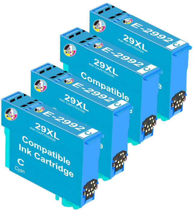 Compatible Epson 29XL High Capacity Ink Cartridge - Multipack ( 4 Cyan )