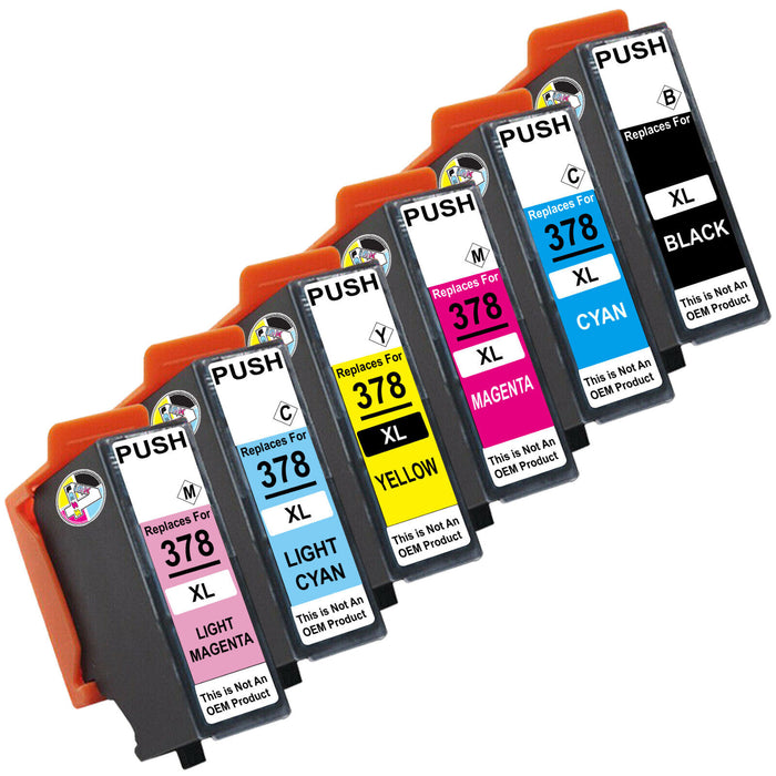 Compatible Epson 378XL High Capacity Ink Cartridge - Multipack (Pack of 6)