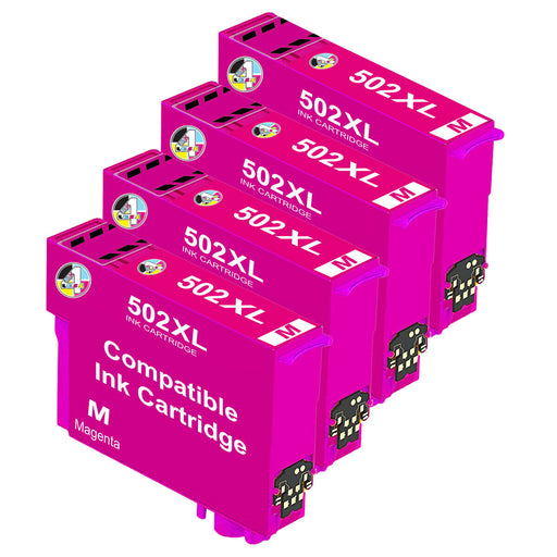 Compatible Epson 502XL High Capacity Ink Cartridge - 4 x Magenta