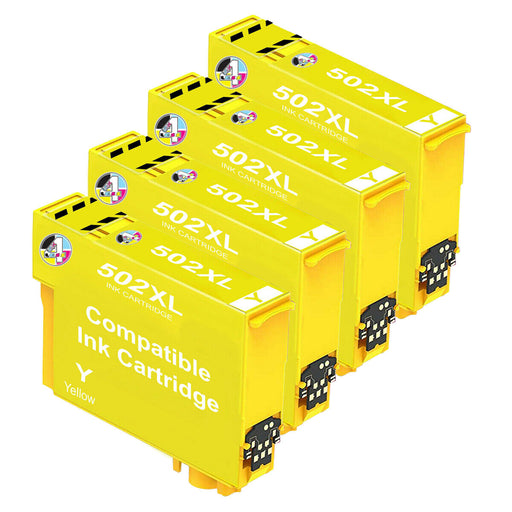 Compatible Epson 502XL High Capacity Ink Cartridge - 4 x Yellow