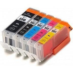 Compatible Canon PGI-550 / CLI-551 High Capacity Ink Cartridge - Multipack (Pack of 4)