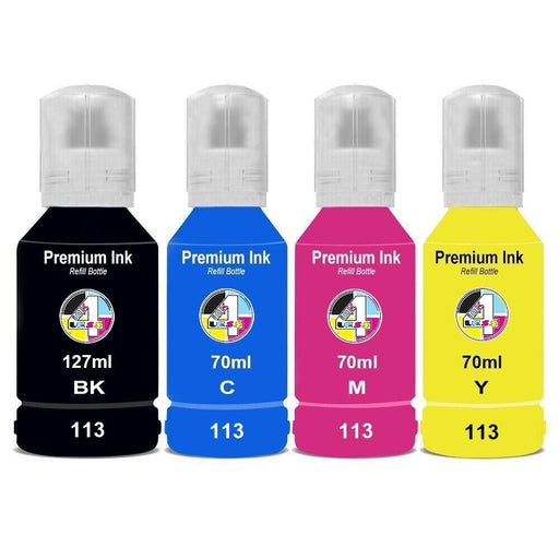 Compatible Epson EcoTank 113 Multipack High Capacity Ink Cartridges Pack of 4 - 1 Set