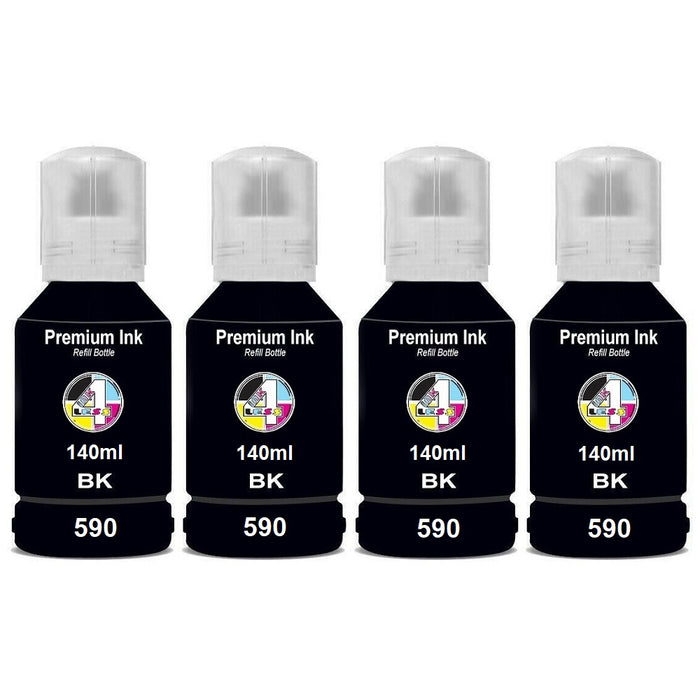 Compatible Canon Pixma 590 Black Ink Cartridge Pack of 4
